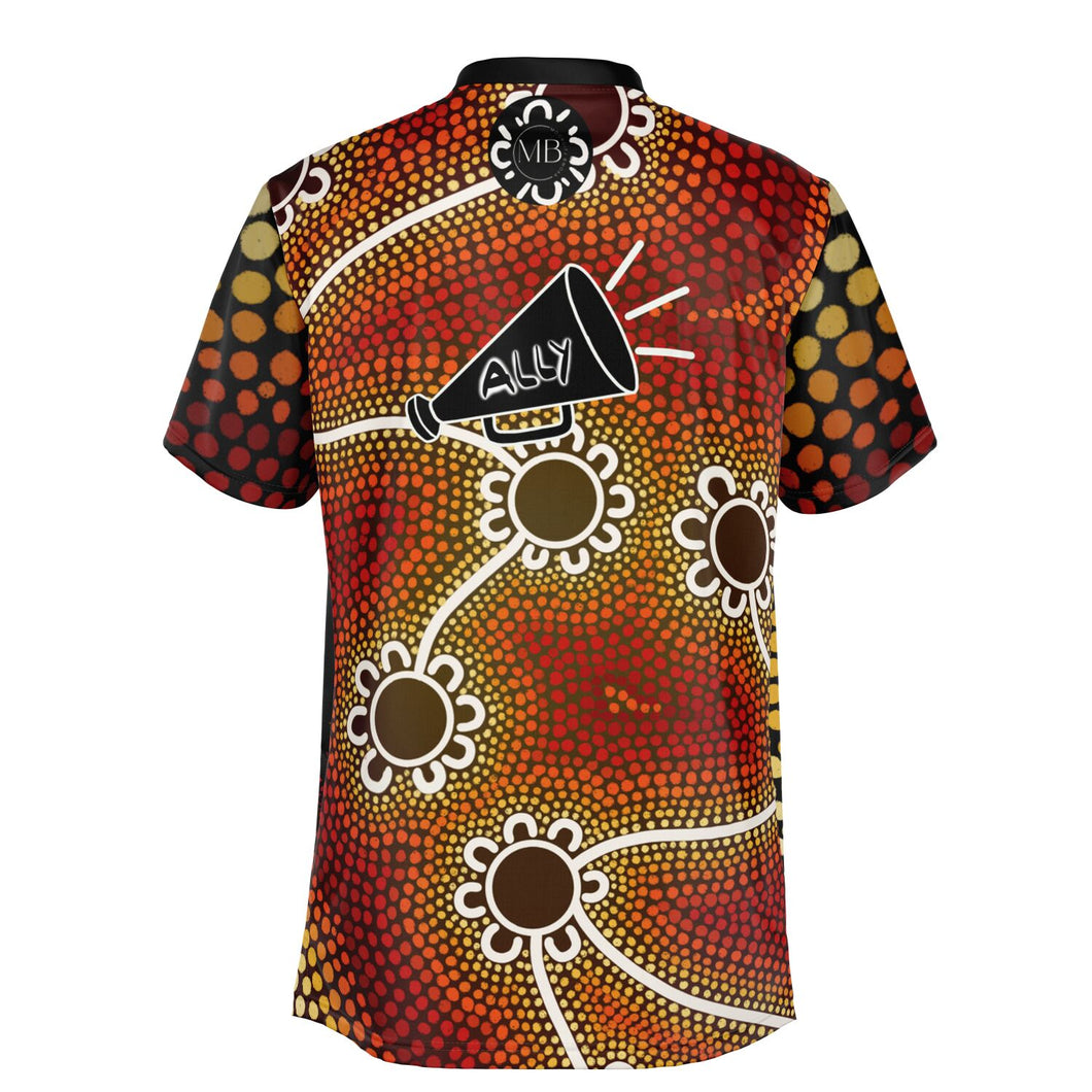 Mens NAIDOC 2024 Blade Collar Polo Shirt Ally Friendly