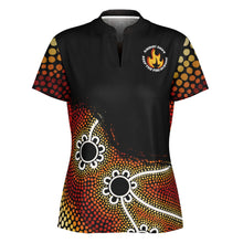 Load image into Gallery viewer, Women&#39;s NAIDOC 2024 Stand Up Collar Polo Shirt Ally Friendly
