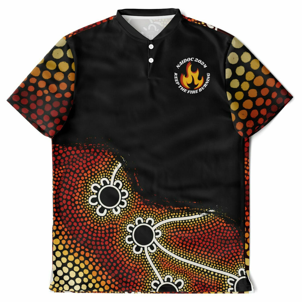 Mens NAIDOC 2024 Blade Collar Polo Shirt Mob Only